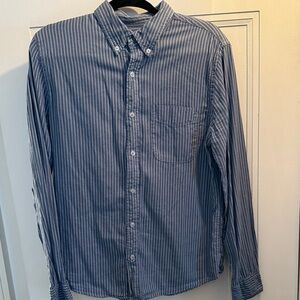 Classic Blue Striped Men's Shirt